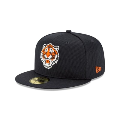 Blue Detroit Tigers Hat - New Era MLB Clubhouse Collection 59FIFTY Fitted Caps USA4529108